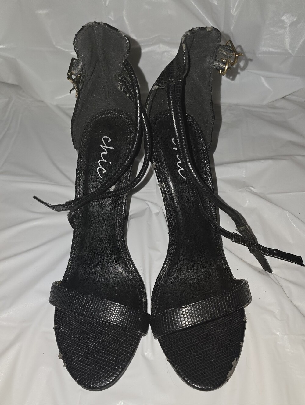 Black Strappy Chic Heels